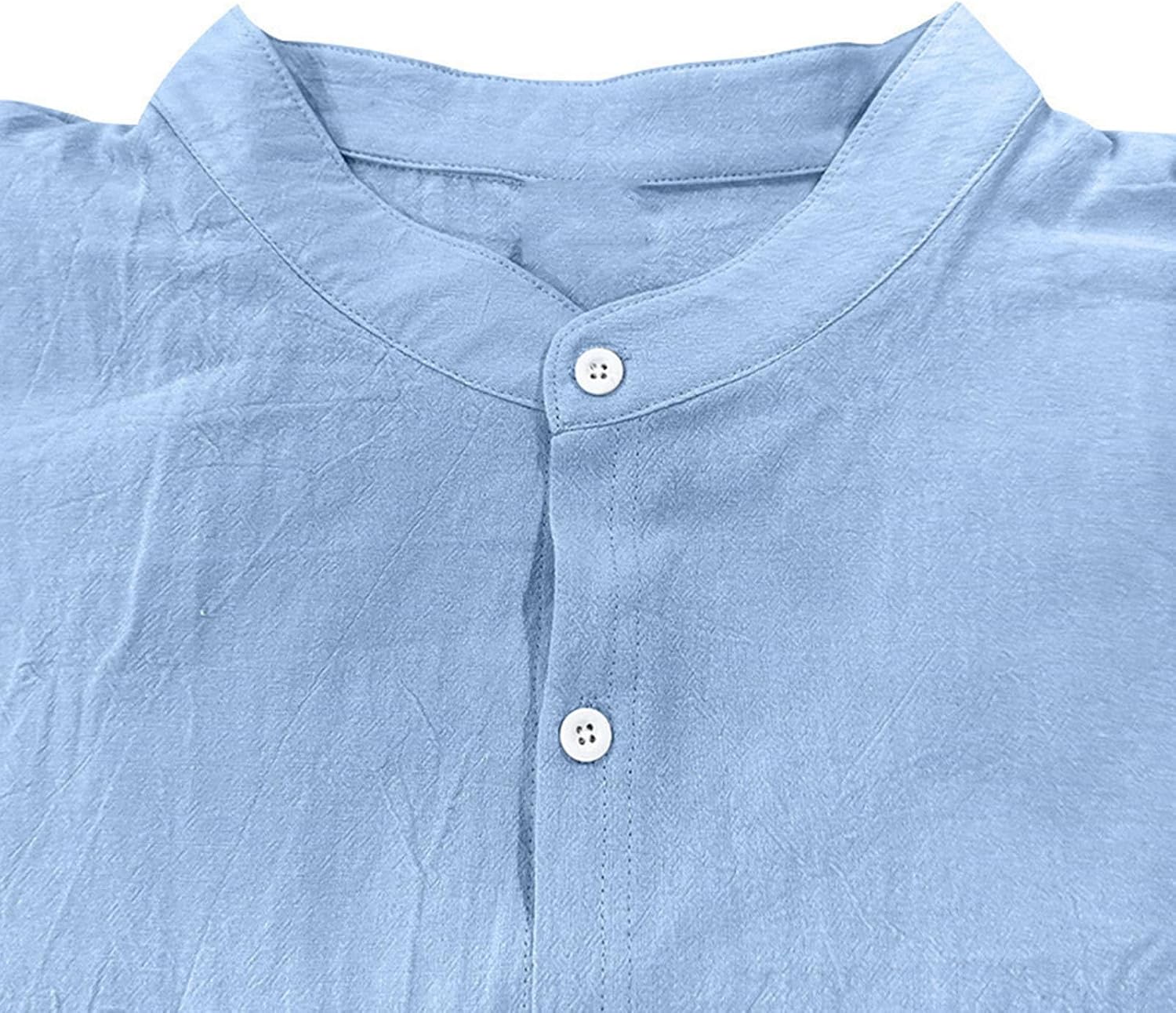 Cambkatl Men's Summer 2 Piece Linen Sets, Long Sleeve Button Down Shirt & Beach Pants Vacation Lounge Outfits with Pockets