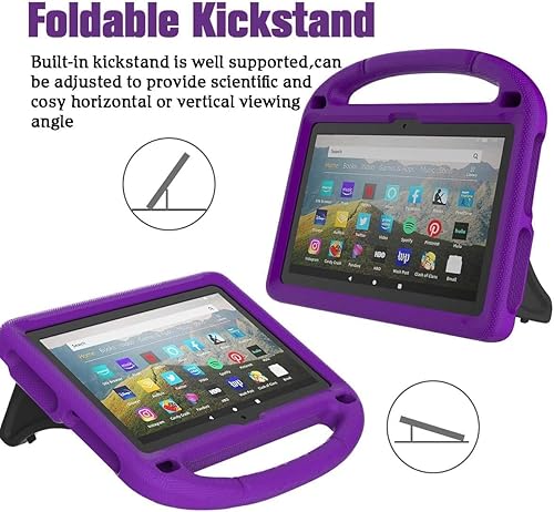 Miniatura 10 de Funda para tablet de 10 pulgadas lanzada en 20232021 para niños, incompatible con iPad TCL, ligera, a prueba de golpes, con asa y soporte (negro)