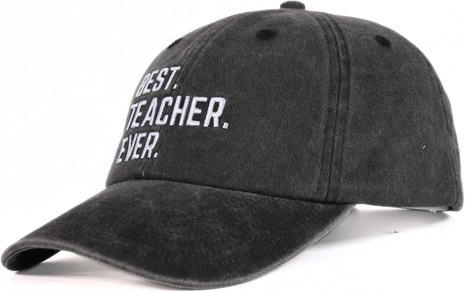InnoBeta Teacher Appreciation Gifts Cap for Women Men, Adjustable Embroidered Baseball Hat for Teacher Appreciation Day, Christmas, Retirement - Best Teacher Ever Black - Image 2