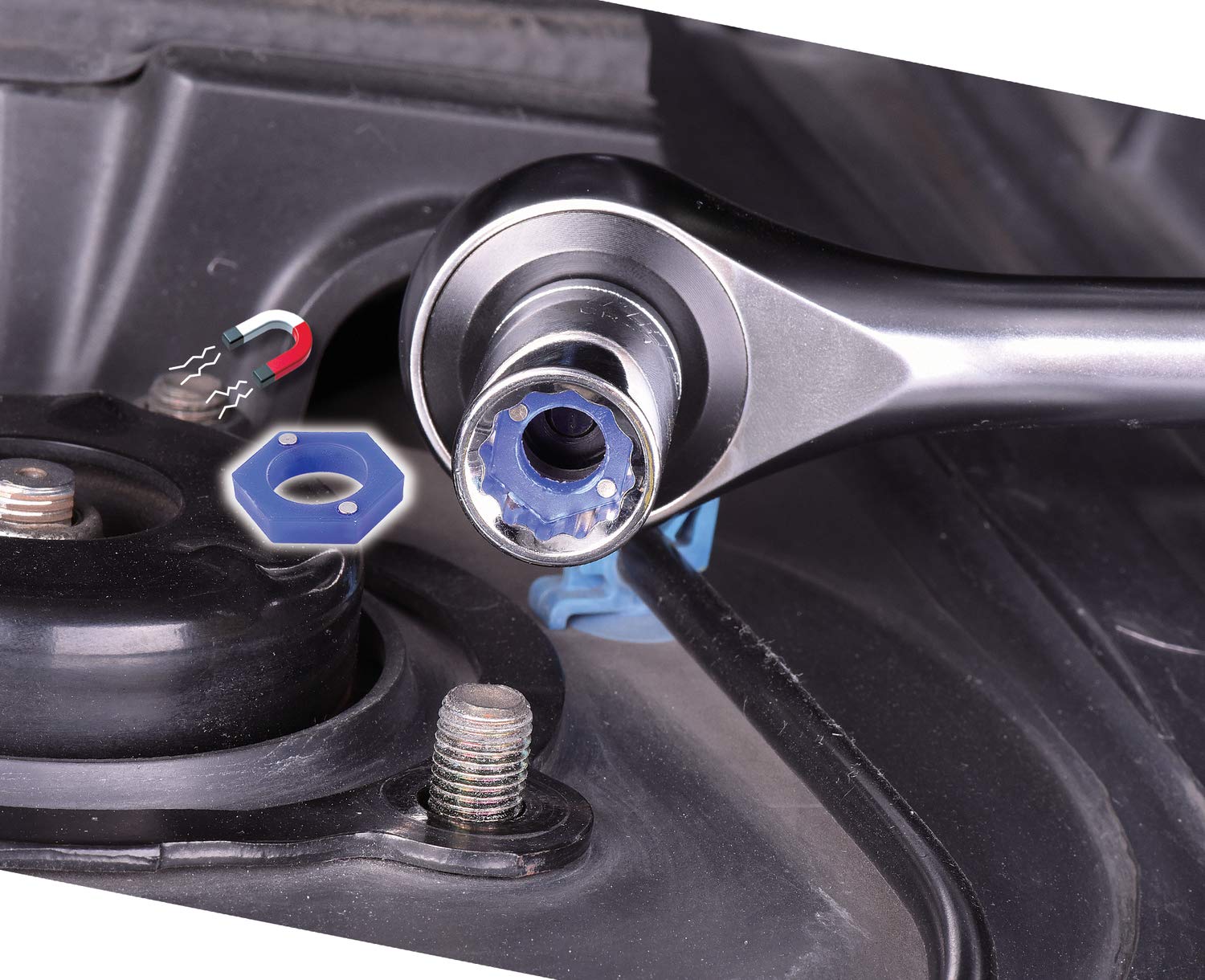 KS Tools 515.3793 - Cliquet 1/2'' sur Batterie à Forme Droite - Pour Douilles et Accessoires 1/2'' - Clé Chrome Vanadium - Set Tournevis - Réversible