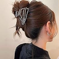 Vista 76 de Pinzas de pelo góticas de murciélago negro para mujeres y niñas, garra de pelo de murciélago gótico de aleación punk negra Y2K para decoraciones