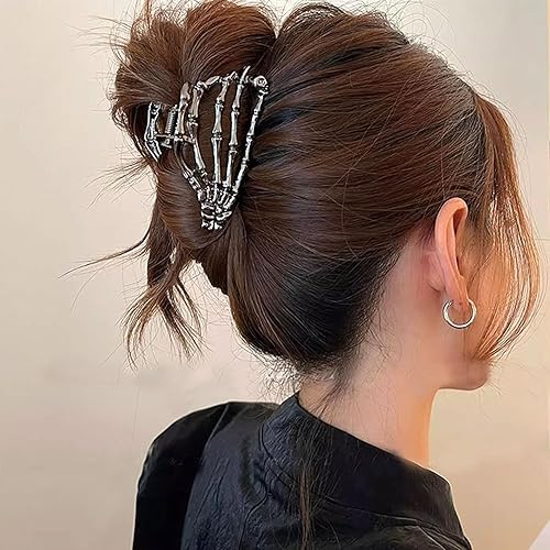 Miniatura 5 de Pinzas de metal para el cabello de esqueleto negro, accesorios para el cabello fino y grueso, pinzas de sujeción fuerte, pinzas antideslizantes para