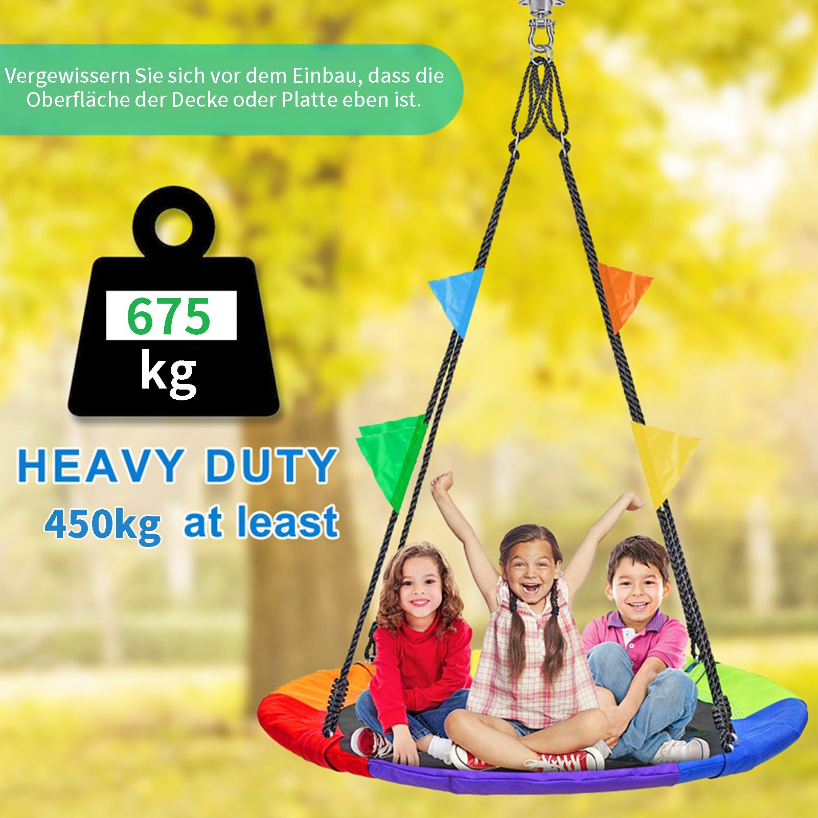 Edelstahl Deckenhaken Schwerlast, 360°Drehbar Schaukelhaken mit Lager, 680KG Kapazität Deckenhalterung Deckenhaken Holzbalken hängematte Befestigung für hängesessel, Schaukeln,Yogatuch, Boxsack