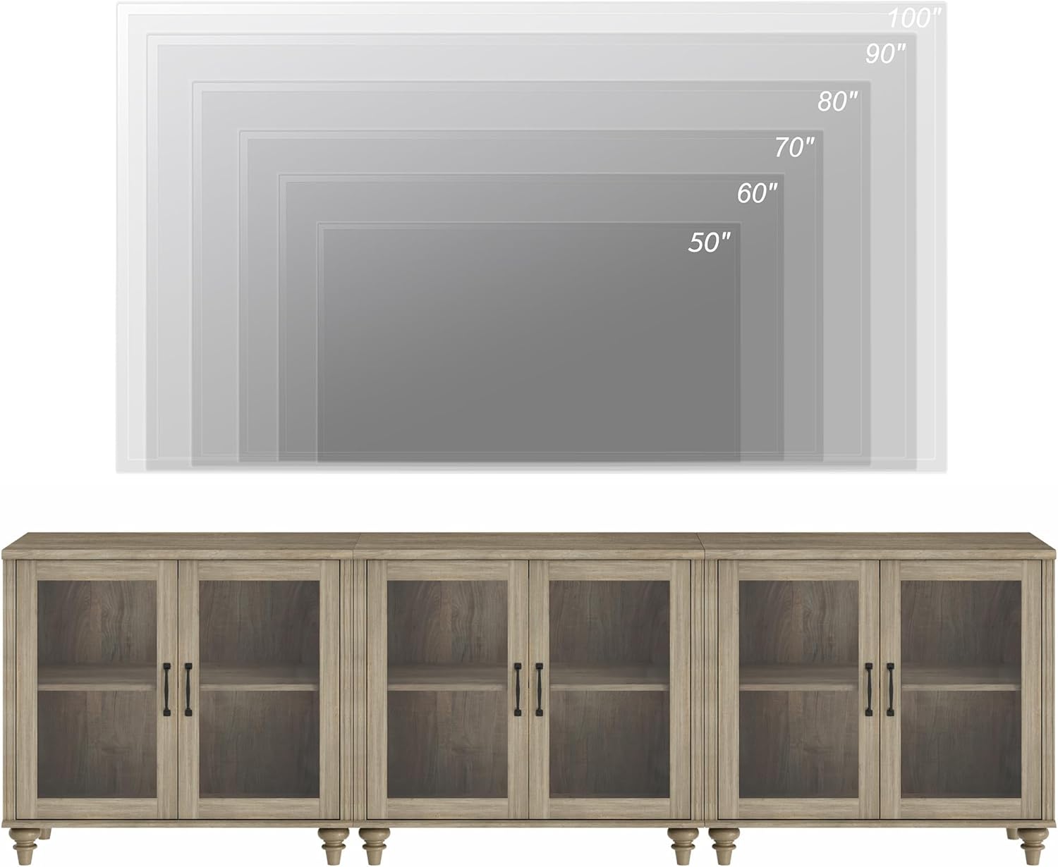 TV Size Compatibility with WAMPAT TV Stand