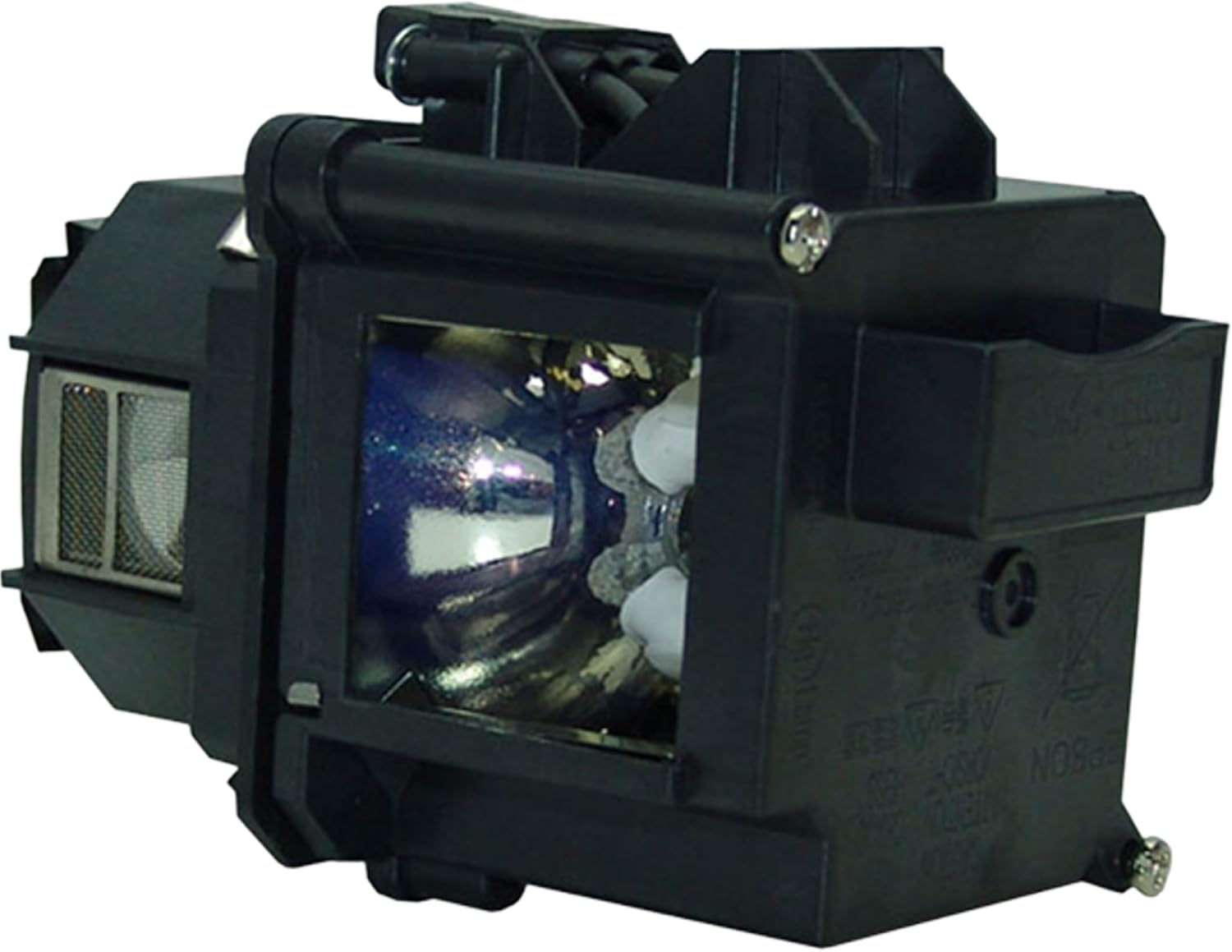 Jaspertronics ELP-LP47 Lamp and Housing, side view showing bulb