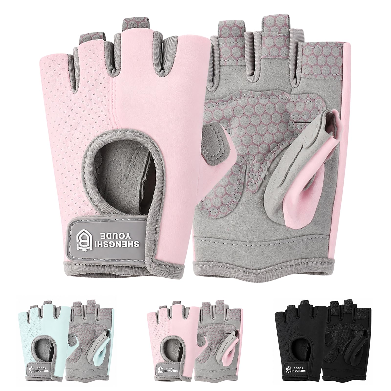 Guantes de Ciclismo Niñas y Niños, Guantes Bicicleta, Guantes Bici Sin Dedos Antideslizantes para Niños de 9 a 13 Años, Adecuado para Canotaje Infantil MTB BMX Carretera Montaña
