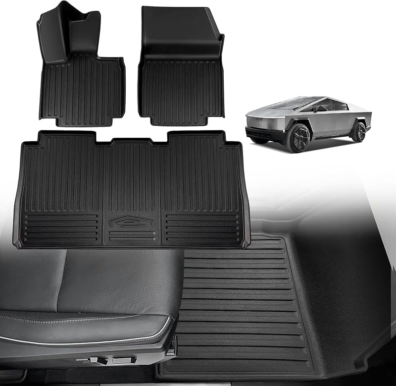 Tapetes automotivos de borracha TPE TripleAliners para Tesla Cybertruck 2024-2025 – 1 unidade
