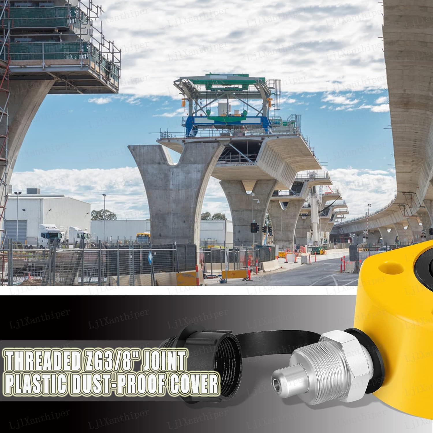Gato De Elevación Multisección Ultrafino Construido,Cilindro Hidráulico Ultrafino,Cilindro Telescópico,para Electricidad Industria Química Puentes Y Maquinaria De Acero 30T
