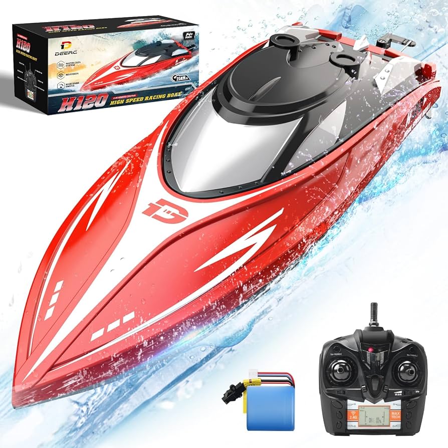 H120 High Speed Racing Boat レーシングボートラジコン Amazon.com: DEERC H120 Fast RC Boat for Pools and Lakes, 2.4