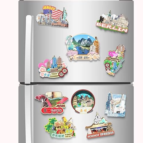 Miniatura 4 de China Guilin - Imán de nevera, imán de madera 3D, monumentos coleccionables, decoración hecha a mano