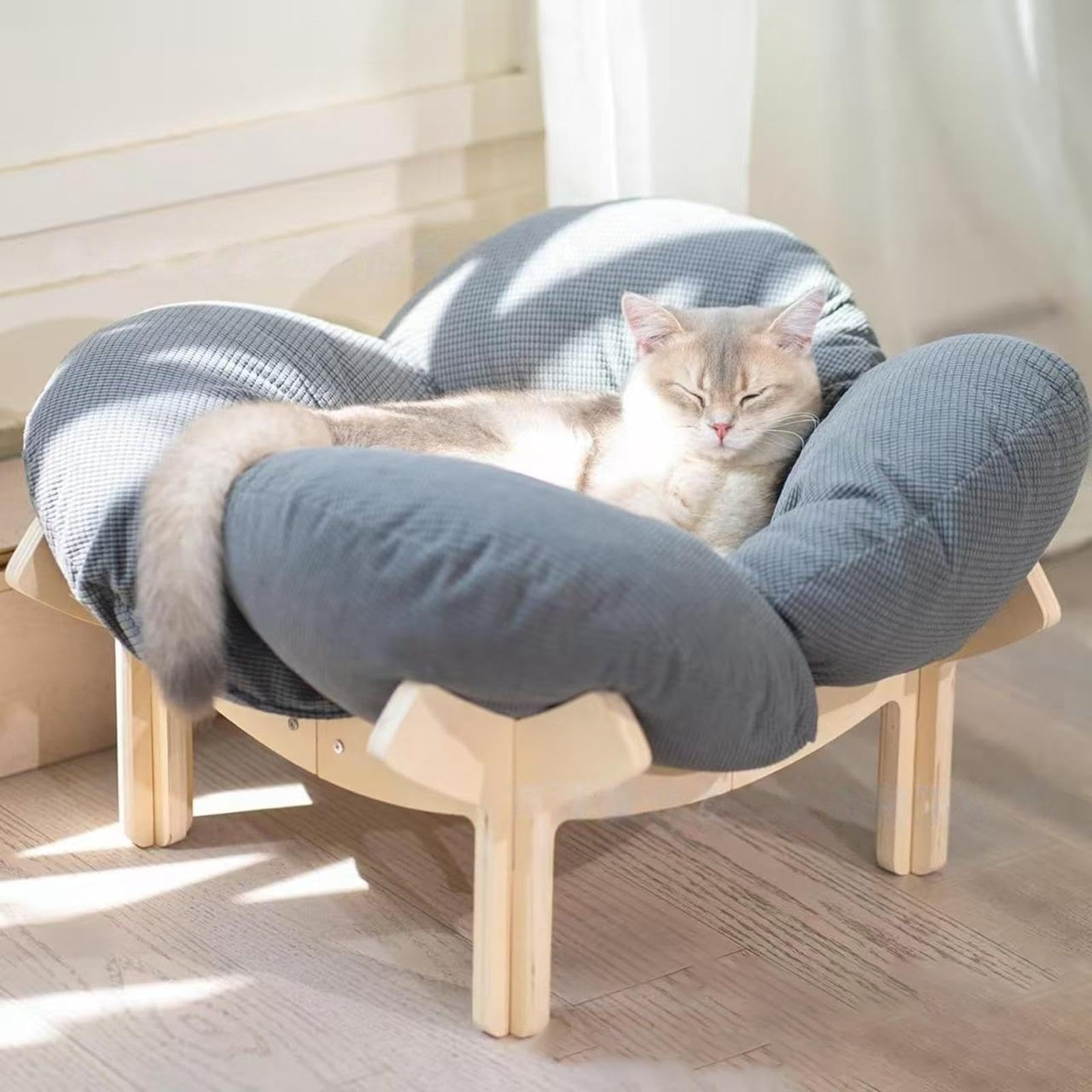 Katzenbett, Stabiles Katzenhaus, Dekorationsartikel, Tragbares Katzenzubehör, Grau