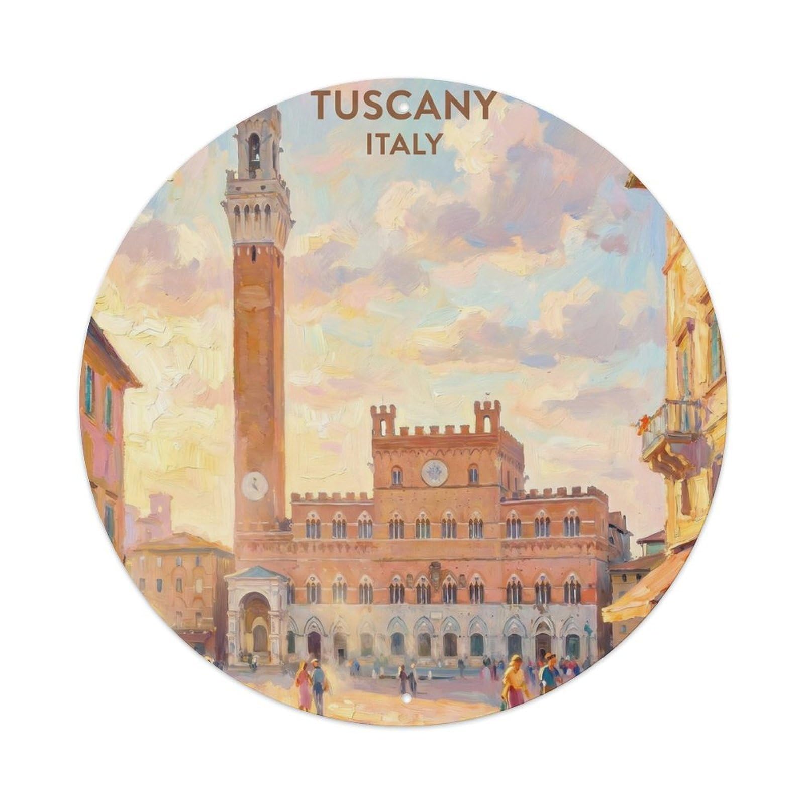 Vintage Travel Siena Italy Impressionism Metal Tin Sign