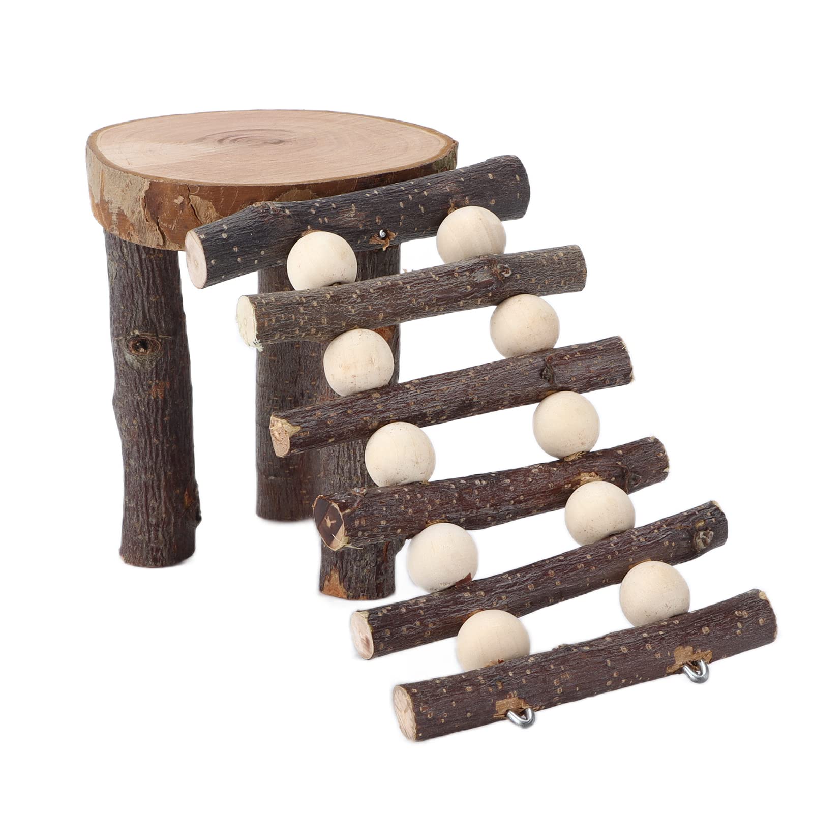 YANJI Hamsterleiter Aus Apfelholz - 5-stufiges Kletterspielzeug Für Kleintiere
