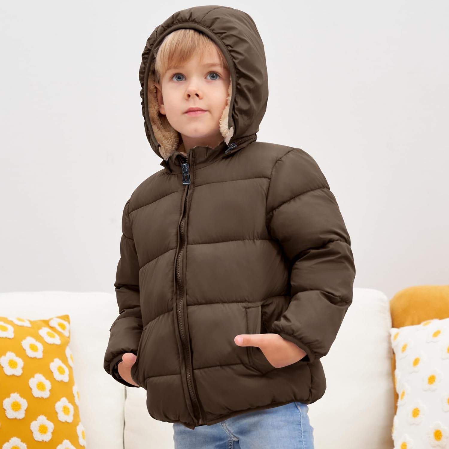Baby Boys Thicken Winter Coat Toddler Girls Fleece Warm Hooded Jacket Clothes - Image 7