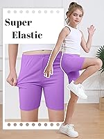 Vista 3 de Resinta Paquete de 6 pantalones cortos de ciclismo para niñas, ropa de verano, multicolor