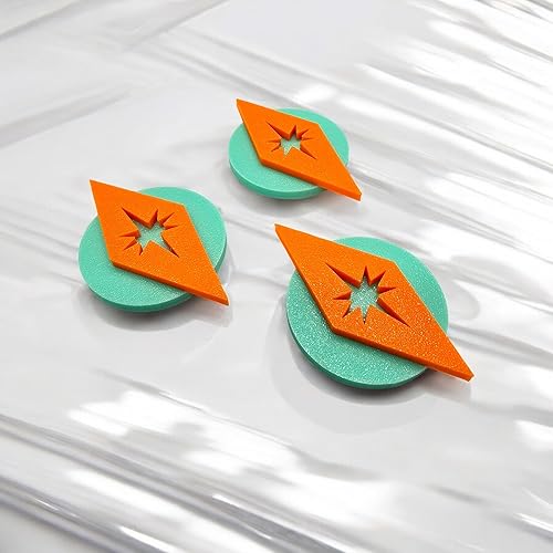 Miniatura 5 de Space Age - Juego de imanes circulares de diamantes en explosión de estrellas para nevera de mediados de siglo, decoración retro de cocina, regalos