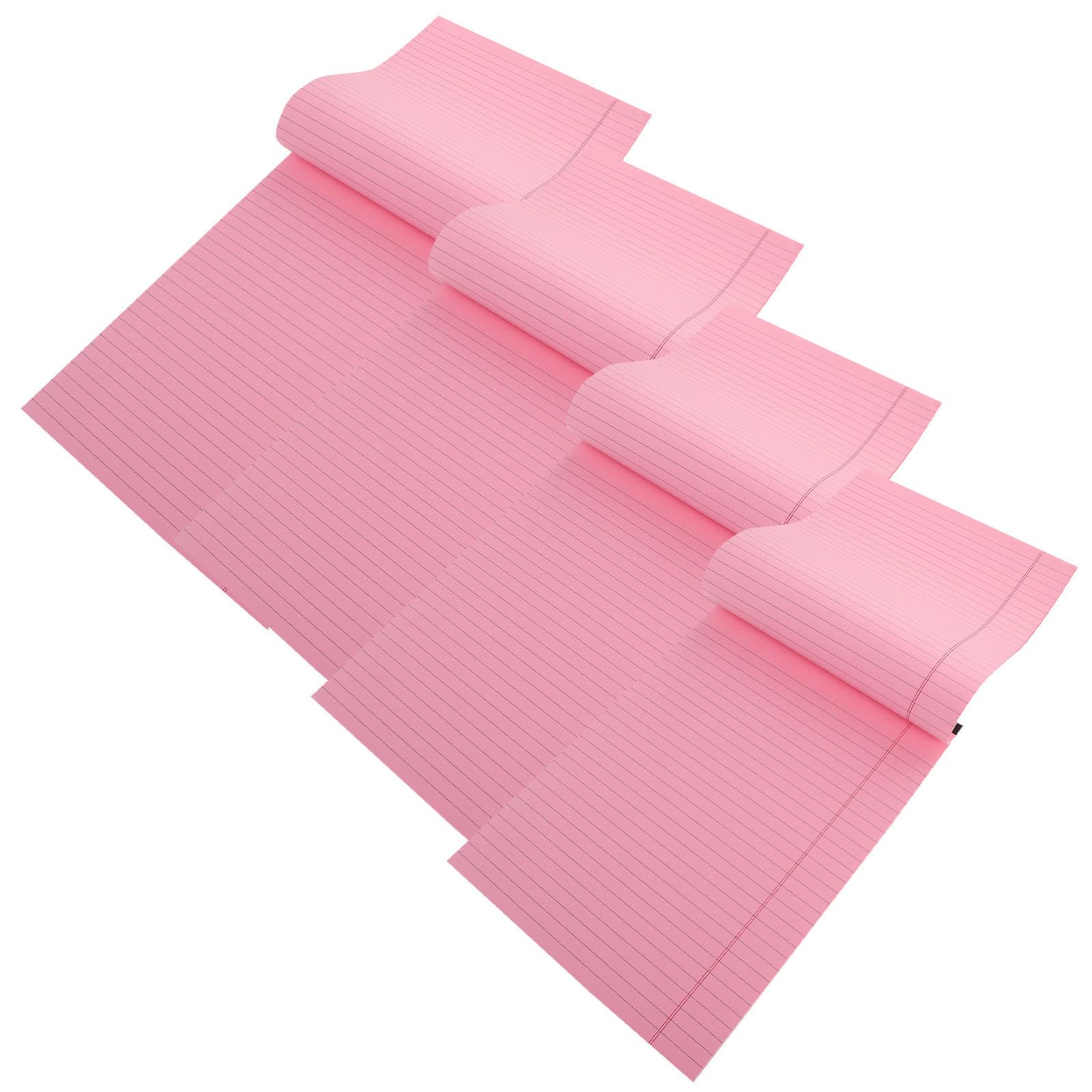 Happyyami Set 4 Memo Notepad A4 per Studio e Pianificazione Giornaliera, Quaderno Rosa in Carta Layout Orizzontale, Colonne Divise e Pagine a Righe per Organizzazione Efficiente