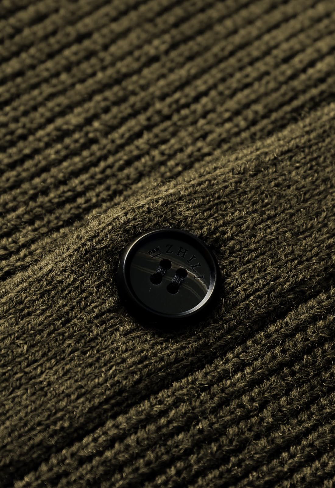 Cardigan para Hombres, Bufanda, Collar, Botones sólidos de Cable, Ropa para Hombres de otoño e Invierno