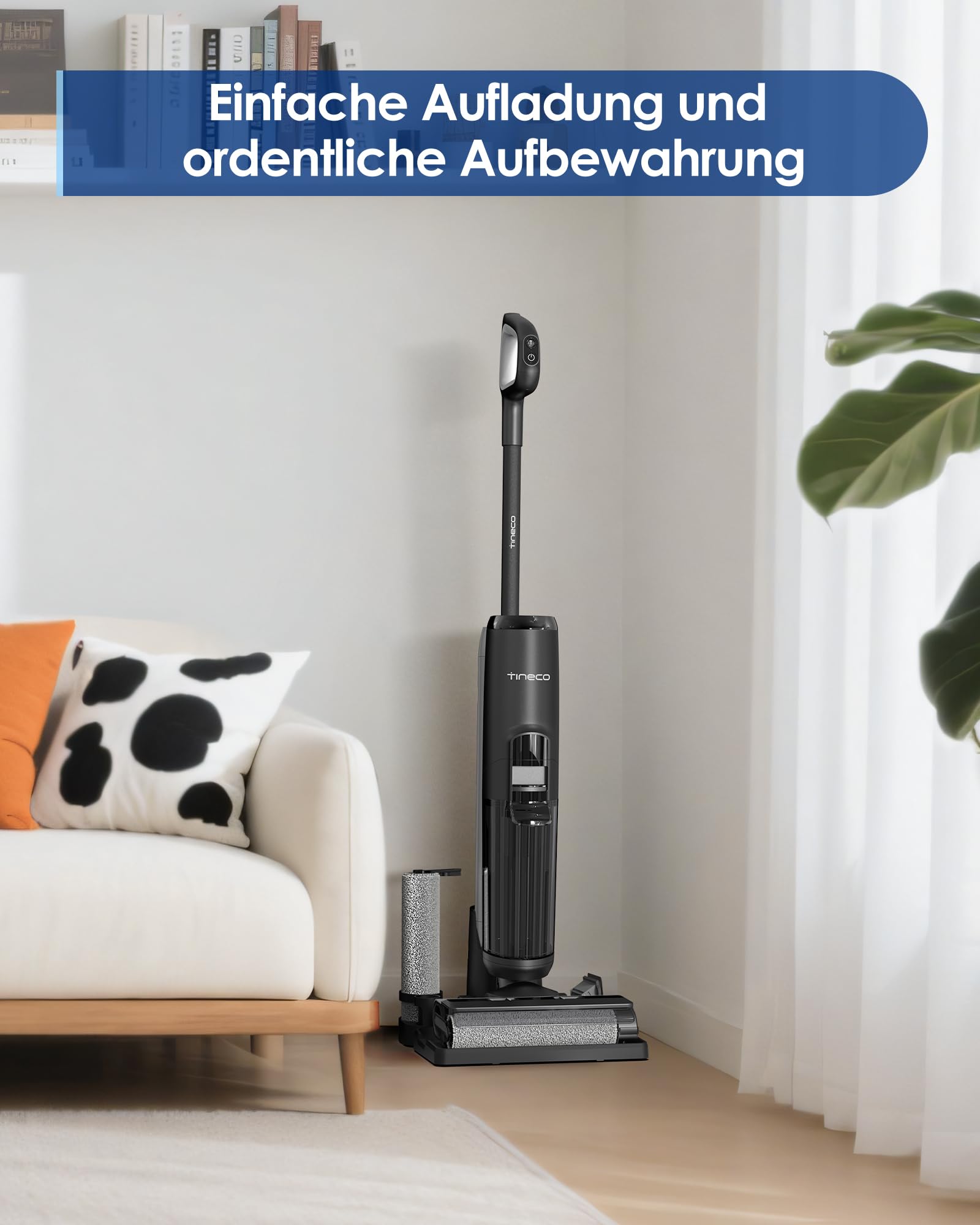 Tineco Floor One S5 Smart Nass-Trocken-Sauger mit iLoop Technologie, All-in-One-Nass Trockensauger Kabellos mit Dual-Tank-Design | Selbstreinigung LED-Display für Harte Boden,Tierhaare