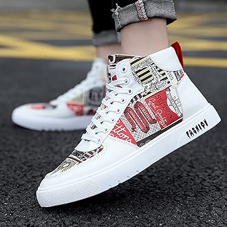 vejtmcc Men's Running Shoes Fashion Freestyle Hi-Top Casual Sports Shoes High Top Trainers Hiking Shoes High Trainers Casual Shoes Fitness High Shoes Comfort Fit Walking Shoes Trainers