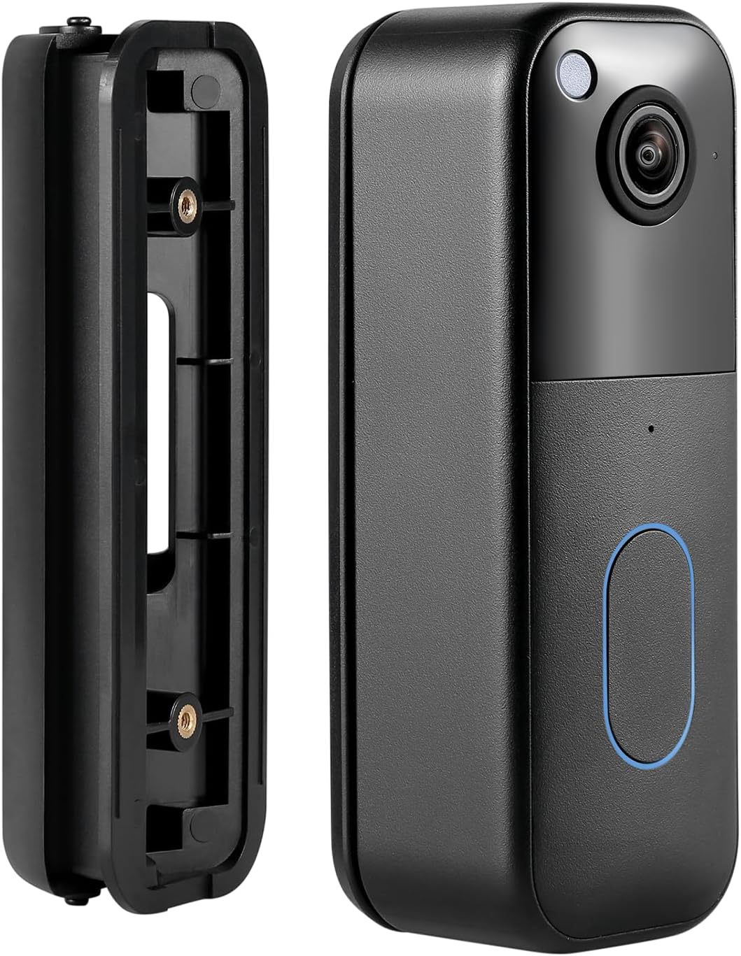 Wasserstein Horizontal Adjustable Angle Mount & Wall Plate Compatible with Blink Video Doorbell (1st Gen & 2nd Gen) – 35° to 55° Adjustable Wedge Mount for Blink Doorbell Camera (Black)