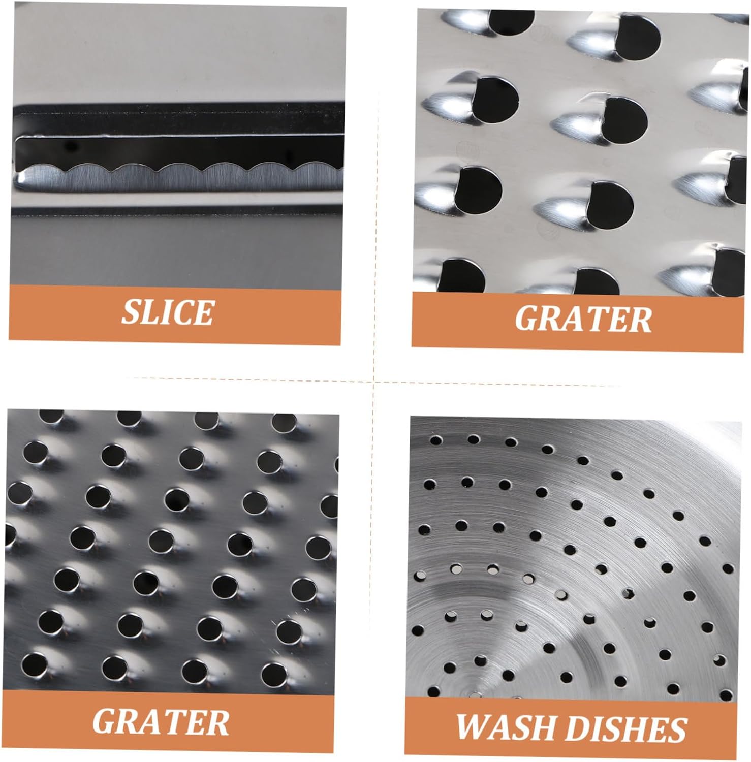 Multi-purpose Stainless Steel Grater and Strainer for Vegetables Rice Washing Tool Kitchen Slicer for Effortless Food Preparation Portable and Versatile Cooking Essential