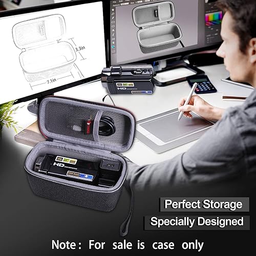 Miniatura 5 de XANAD Estuche rígido para cámara de video Kicteck o Sony HDR CX675 videocámara digital YouTube Vlogging grabadora de cámara