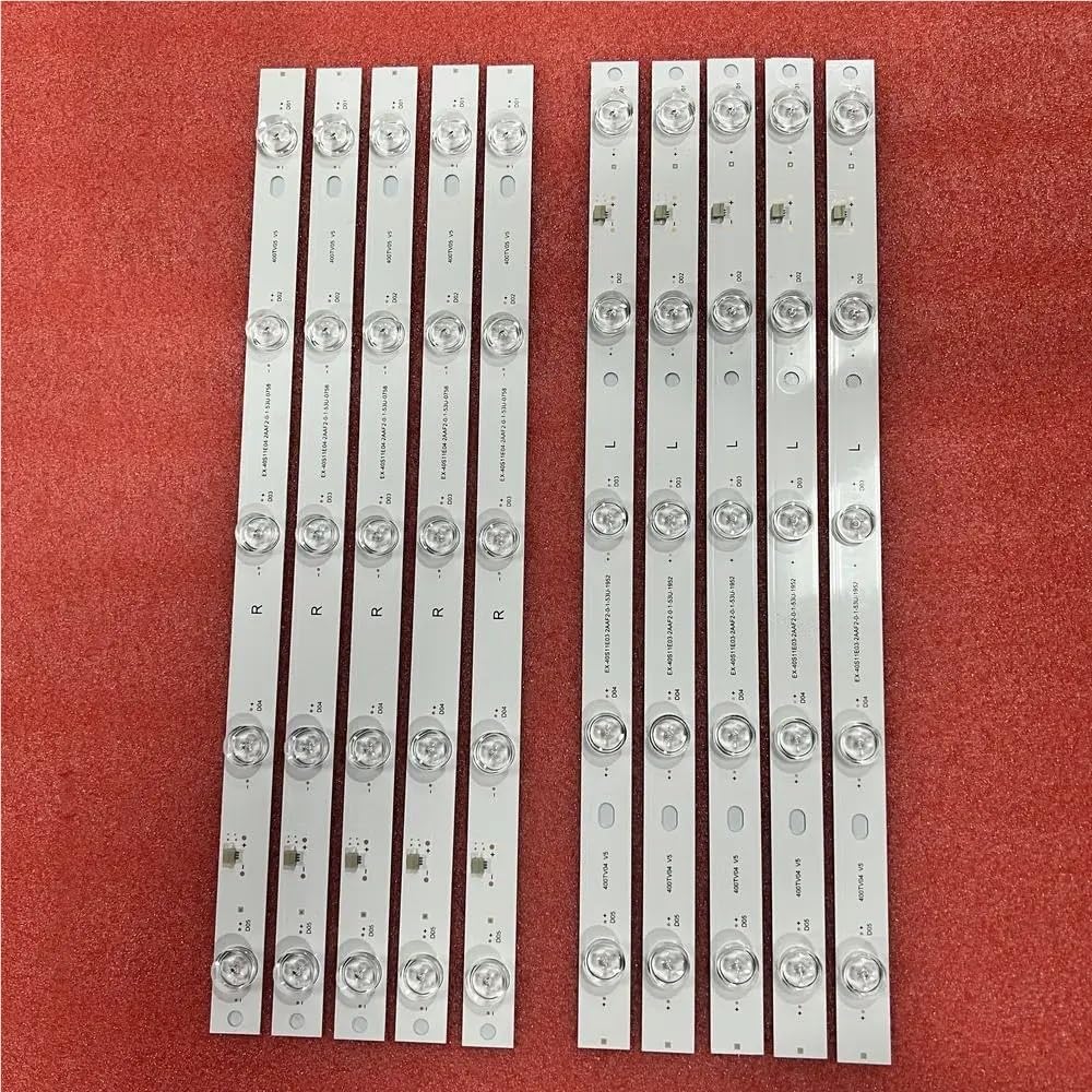 Striscia di retroilluminazione a LED Adatta for Panasonic TX-40AX630B TX-40AX630 TX-40AXR630 TX-40AX630E TX-40AXW634 400TV05 V5 400TV04 V5(Kit 10pcs for 1 TV)