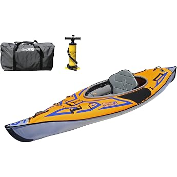 Advanced Elements   AdvancedFrame Sport aufblasbares Kajak   leichtes Tagestouren-Kajak mit Tasche und Pumpe   3 m   118 kg   Orange