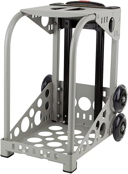 ZUCA Sport Gray Aluminum Alloy Frame with Flashing Dual Wheels, Nylon Feet, 39.5-Inch Telescoping Handle, Chrome-Plated Screws, and Nylon Aircraft Lock Nuts