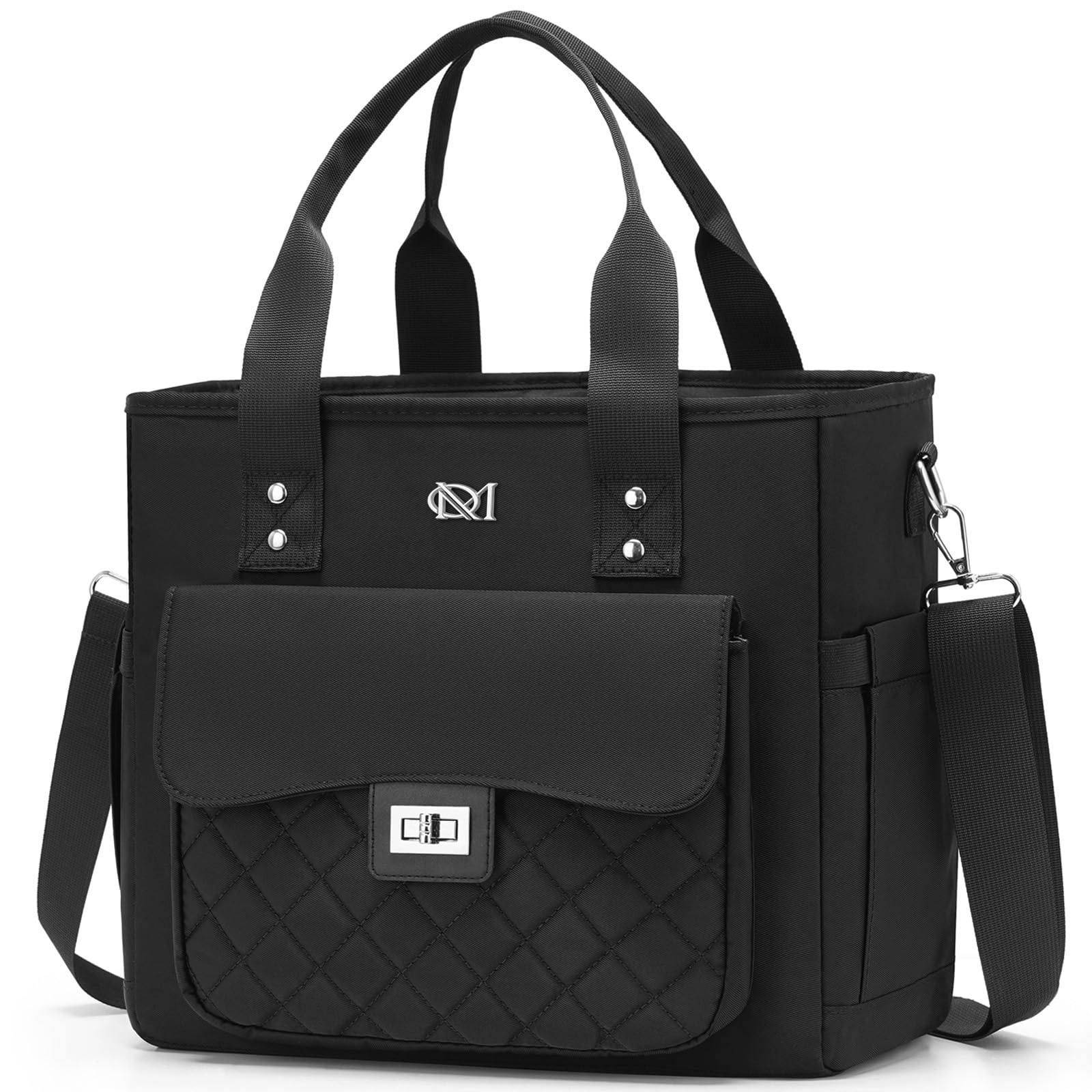 Sac Isotherme Repas,Lunch Box Isotherme,16L Sac fourre-tout isotherme pour adultes,Portable,pour Mange au boulot/voyage (Noir, 16L)