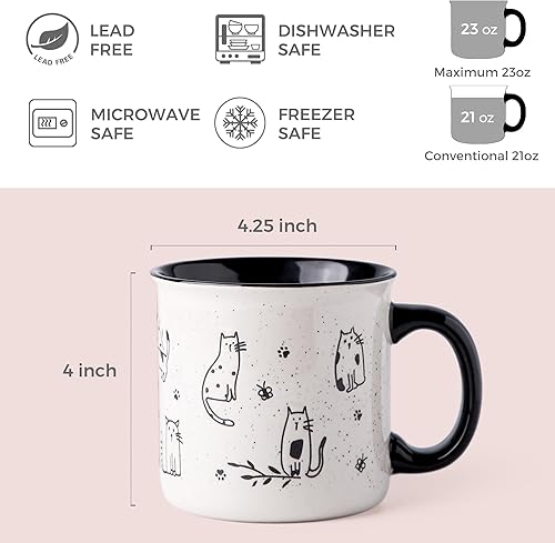 Miniatura 33 de AmorArc Juego de 2 tazas de café de cerámica grandes de 22 onzas, tazas de gran tamaño con mango grande para hombres, mujeres, papá, mamá, taza