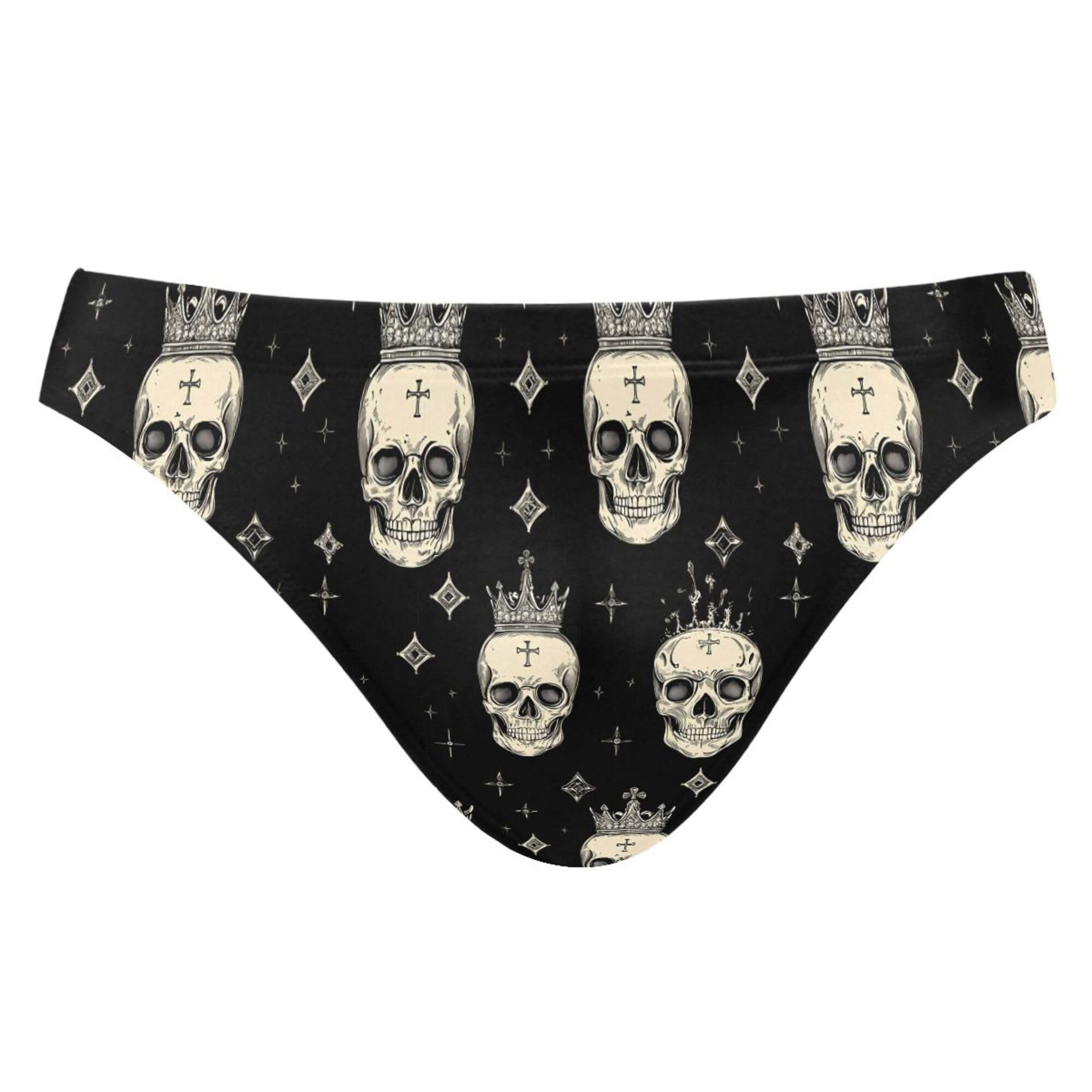Skull Crown Swim Briefs for Men Swimsuit Bikini Swimwear XXXL B0404388
