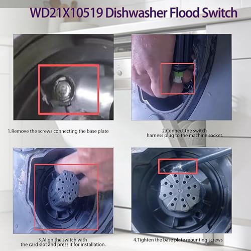 Miniatura 6 de Interruptor de inundación para lavavajillas WD21X10519 para lavavajillas Ge reemplazar WD21X20204 WD21X10492 PS8690623 Interruptor de inundación