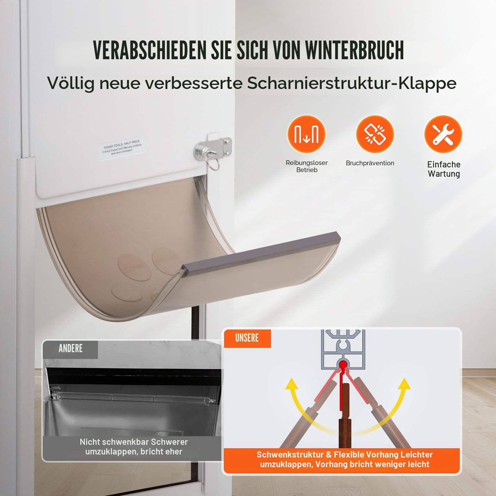 VEVOR Hundetür für Glasschiebetüren 1927-2049 mm höhenverstellbare Hundetür Schiebetüren, Haustiertür aus gehärtetem Glas mit Aluminiumrahmen & Scharnierstruktur, Klappe und Schloss für große Hunde