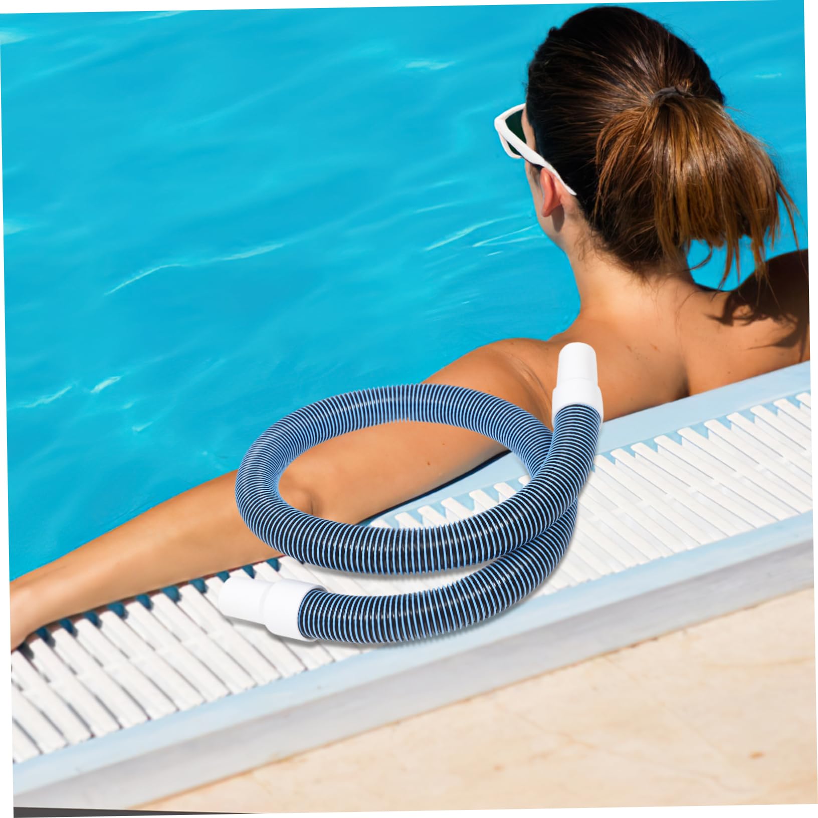 Toddmomy Manguera De Drenaje Portátil Para Piscina Manguera De Repuesto Compatible Piscina Elevada Conectores y Aro Herméticos Resistente Corrosión y Rayos Uv