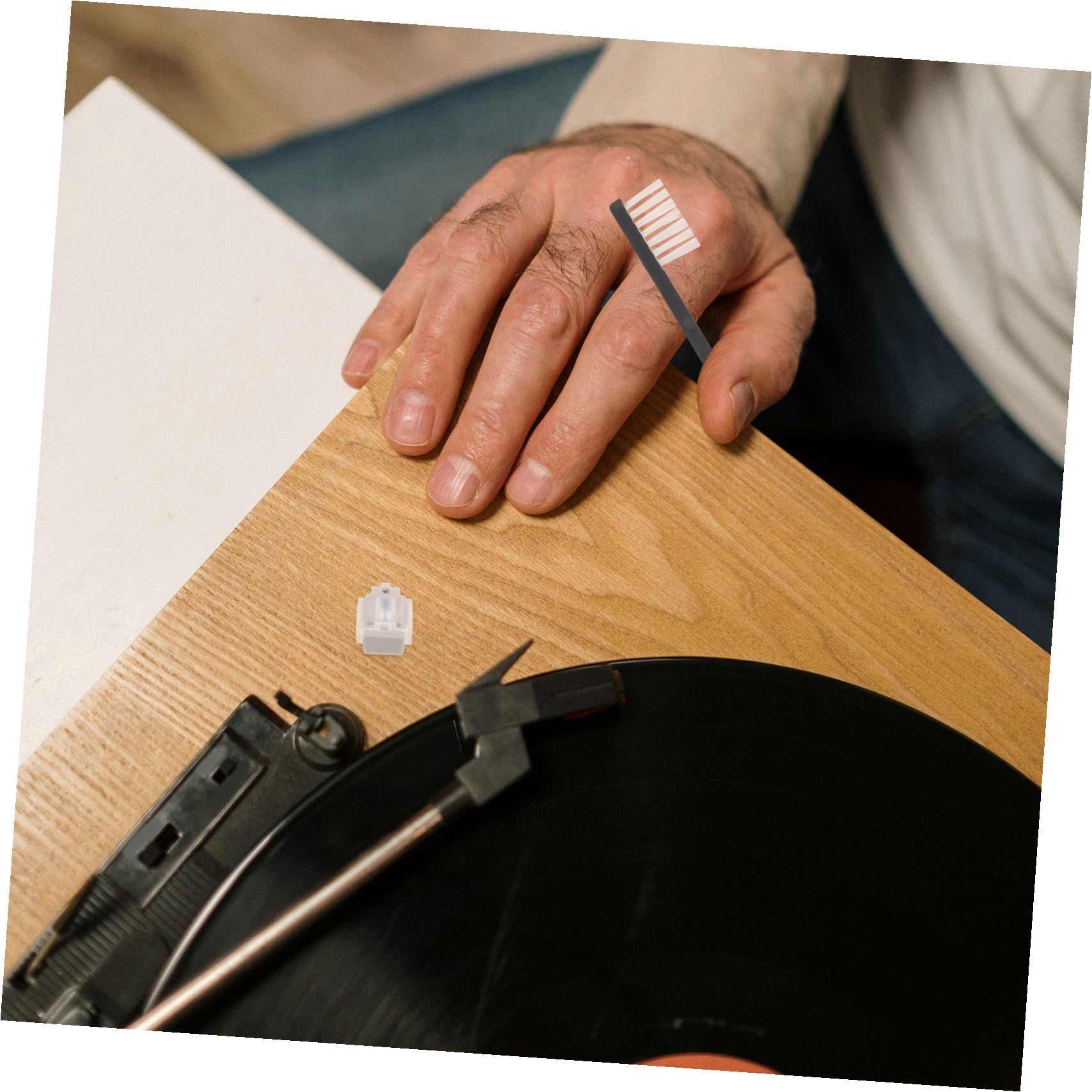 YARNOW Set Puntine di Ricambio per Giradischi T-lp60 con Stilo ad Alta Fedeltà, Spazzola la Pulizia dello Stilo per Dischi in Vinile, Accessori per Giradischi per Appassionati