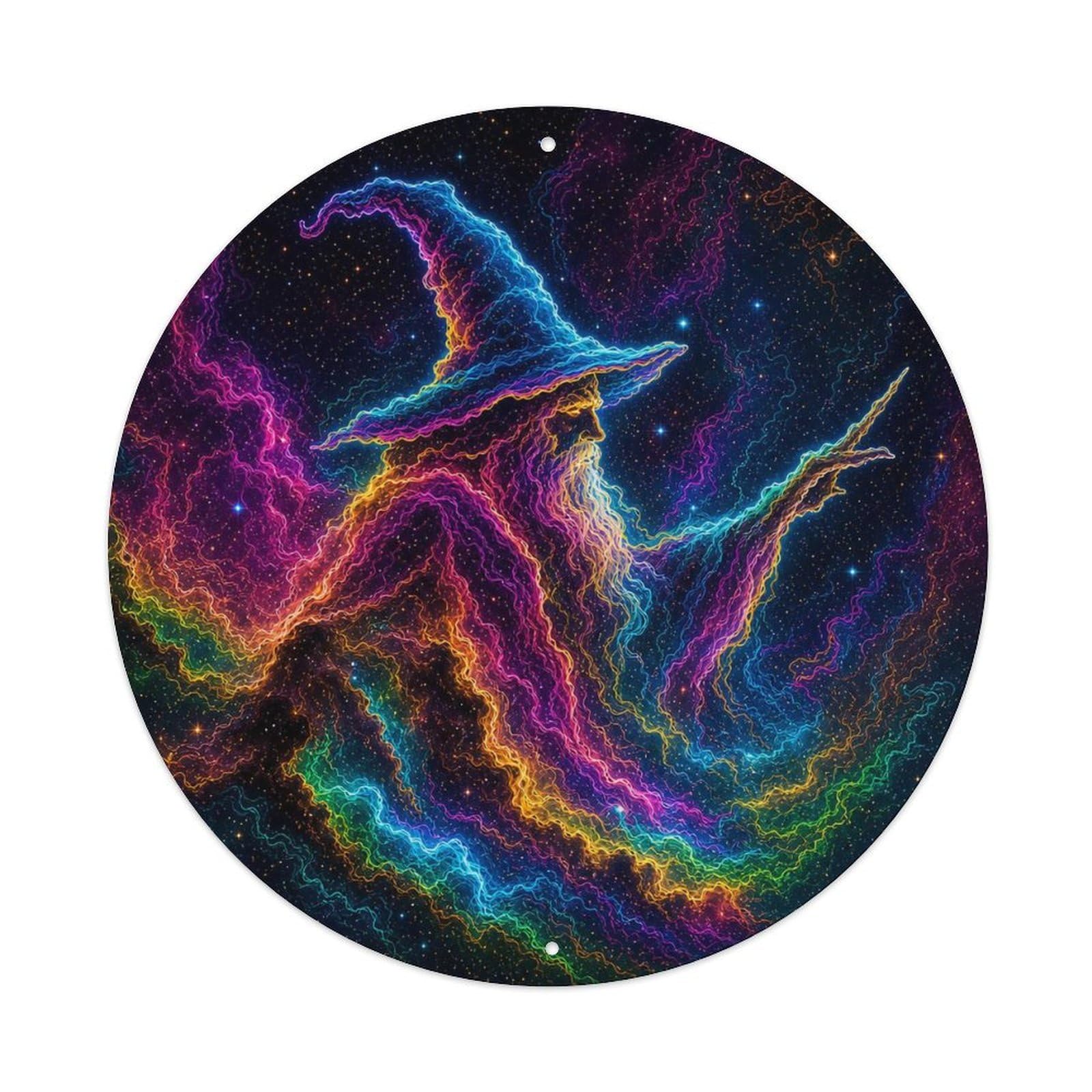Okngb Style Stellar Wizard Nebula Sky Atlas Science Astronomy Space Metal Tin Sign Plaque Wall Decor For Cafe, Man Cave, Club Bar, Office, Home Garden Round Metal Poster 8X8inch