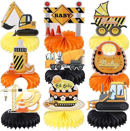 Miniatura 11 de 9 piezas de centro de mesa de auto de carreras de 2º cumpleaños Let's Go Racing Two Fast Birthday Party Decoración de mesa de auto de carreras