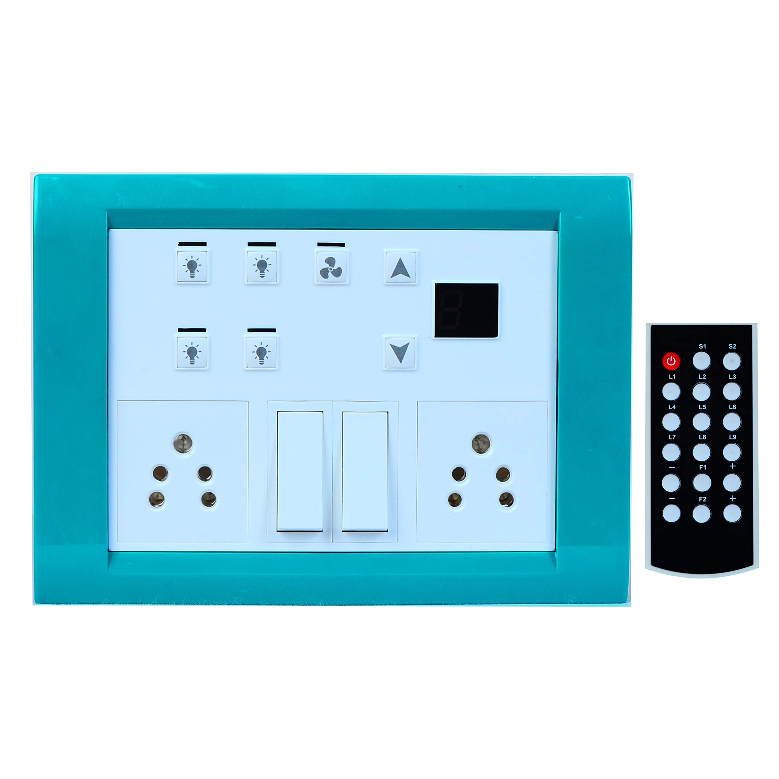 Carolight Home Automation Remote Controlled Switch for 4 Lights and 1 Fan (Blue)-image-4
