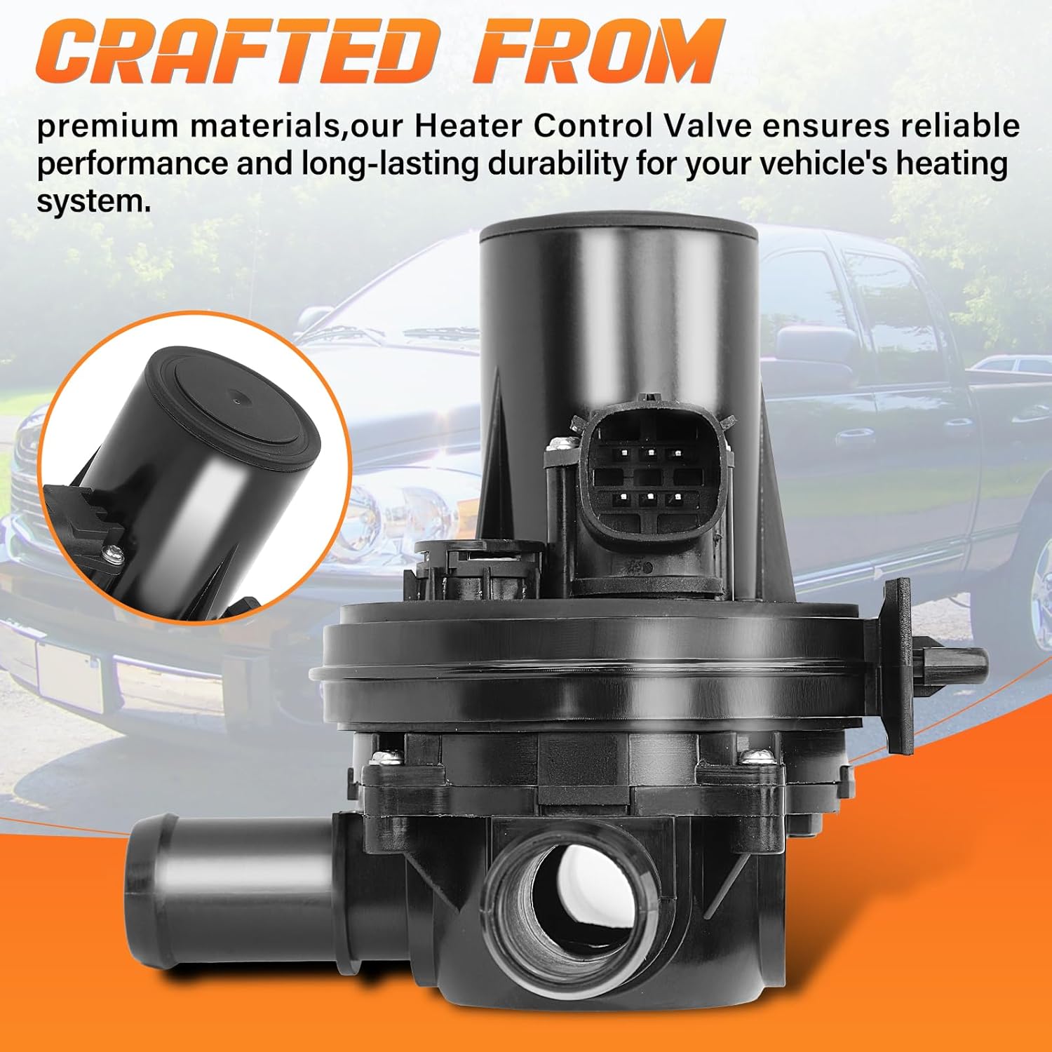EHV117 Heater Control Valve Fit for Ram Models - 1500 2013-2021, 2500, 3500 2013-2015 & 1500 Classic 2019-2021 - Replaces 74916, 52014892AB, 52014892AC, V33771214