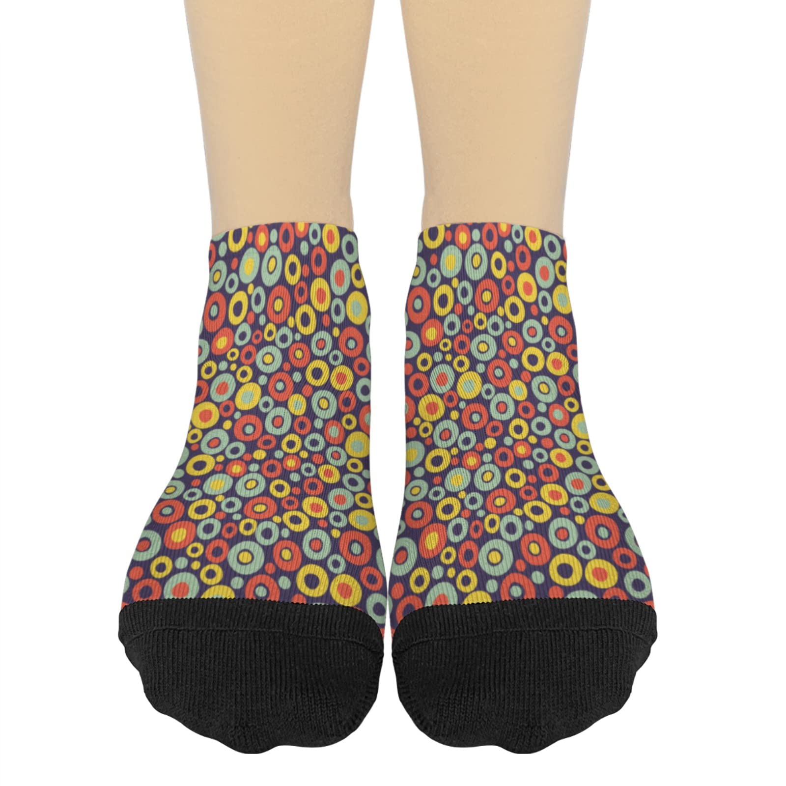 Trendy Sock polka dot Sock orange Womens No Show Socks Low Cut Women's Sock