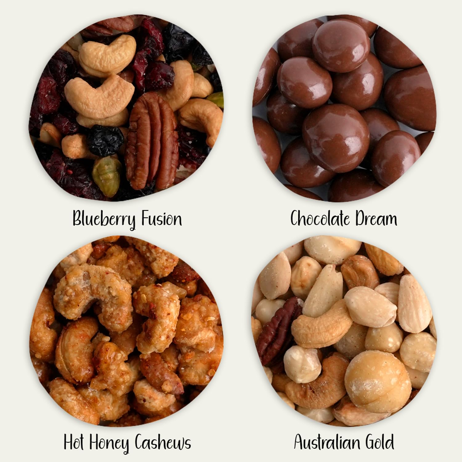 KERNenergie Nuss Geschenk Set – Geschenkidee für Paare – Valentinstag - Geschenke für Männer und für Frauen – 4 Nuss- und Schokoladen Snacks – 4x90g