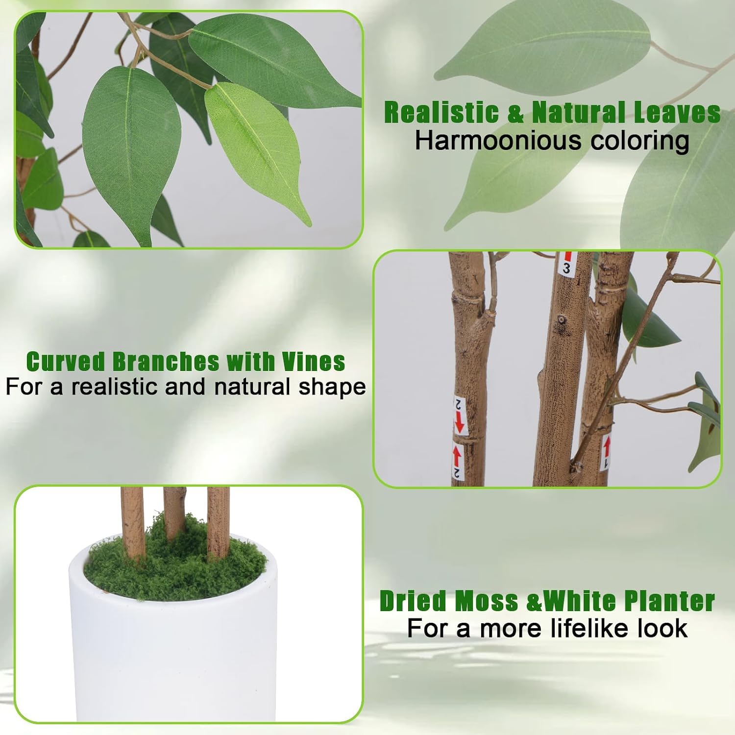 Planta Artificial Ficus 150cm Arbol Artificial Exterior Interior