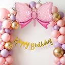 SpecialYou® Bow Theme Happy Birthday Decoration Kit for Girls- 59Pcs with Pink & Purple Balloons for Birthday Decor Items, Foil Balloon Decoration Kit gallery image