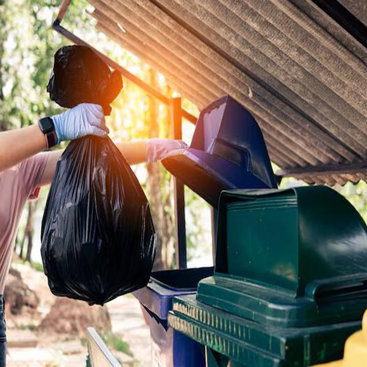 BEIDOU-PAC Bolsas de basura de 4 a 6 galones, paquete de 1000 bolsas de basura negras, bolsas de basura multiusos para baño, oficina, industrial, comercial, limpieza, municipal, reciclaje