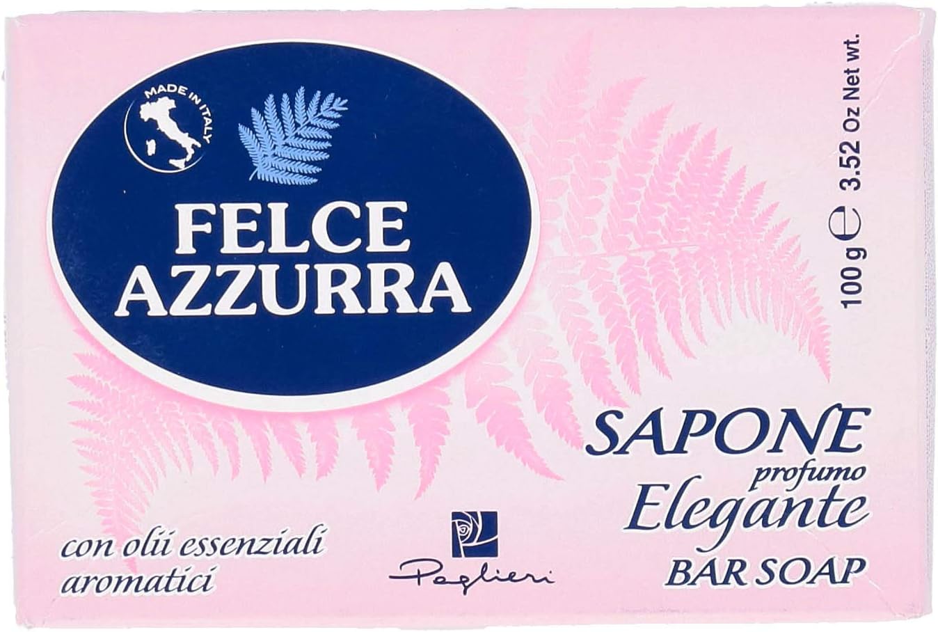 Felce Azzurra Bar Soap "Elegant" Sapone Elegante 100gr. / 3.5 oz.