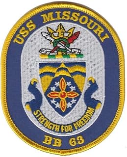Squadron Nostalgia LLC USS Missouri BB-63 Patch â€“ Plastic Backing