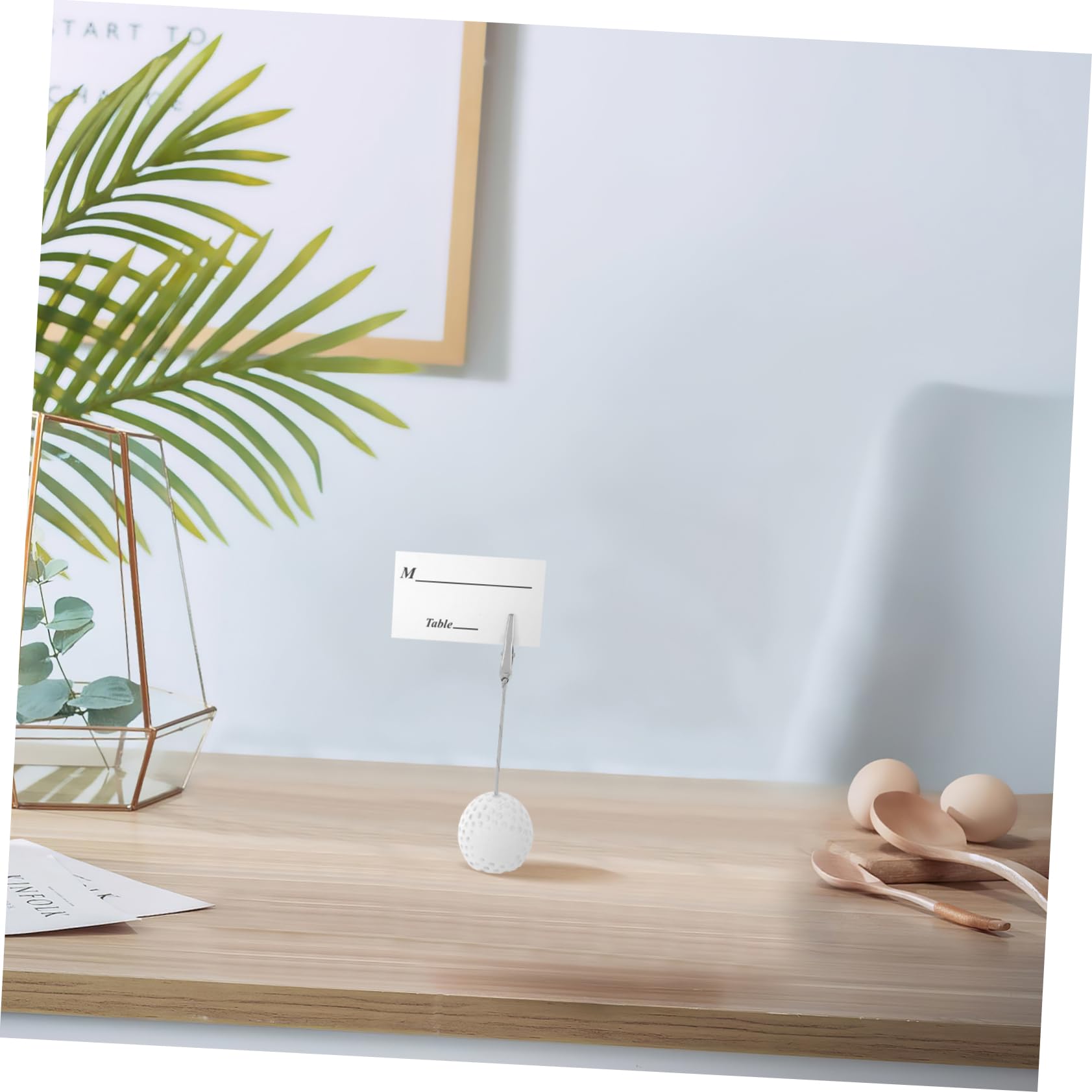 KOMBIUDA 8piezas Tarjetero De Golf Soporte para Tarjetas De Mesa Decoración De Mesas para Bodas Porta Tarjetas De Lugar Soporte para Clips De Fotos