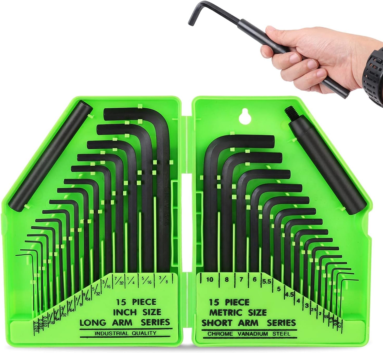 Jumbo Allen Wrench Hex Key Set, 6pc. SAE Hand Tool Sets